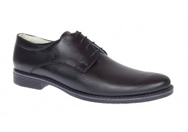 Pantofi barbati, model casual din piele naturala, negru box  859N